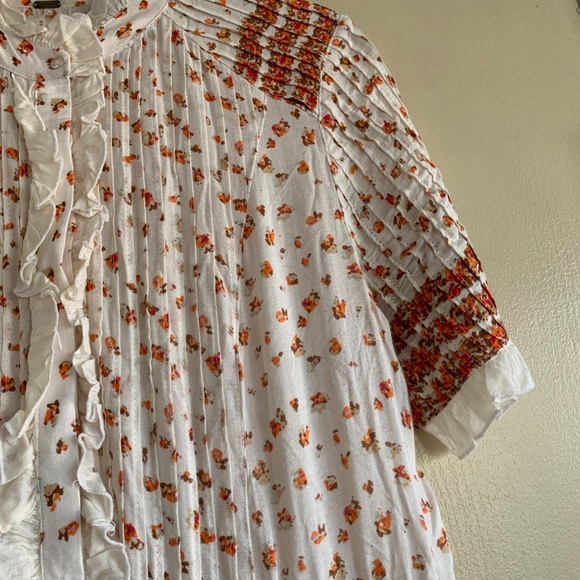 Free People Rare Feelings Floral Tiered Maxi Dresss Sz.M Boho Peasant Prarie - Picture 6 of 14